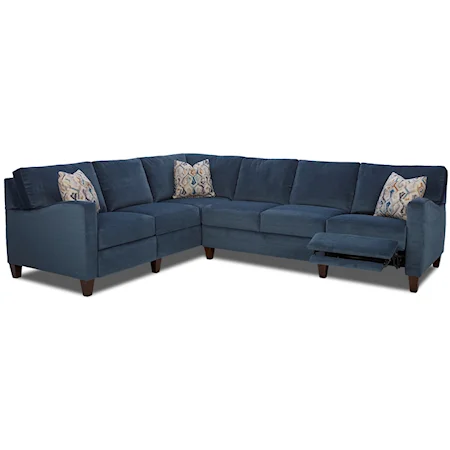 Hybrid Reclining Sectional with LAF Corner Sofa